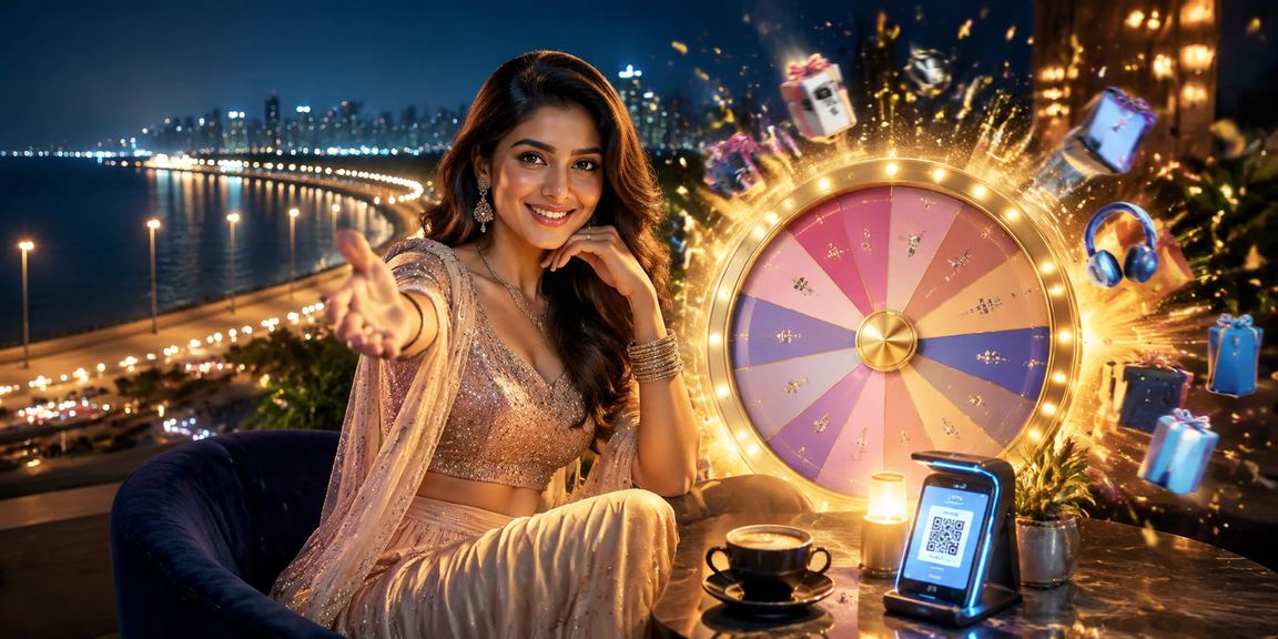 Roulette wheel and Bollywood posters at Mumbai's Marine Drive casino scene